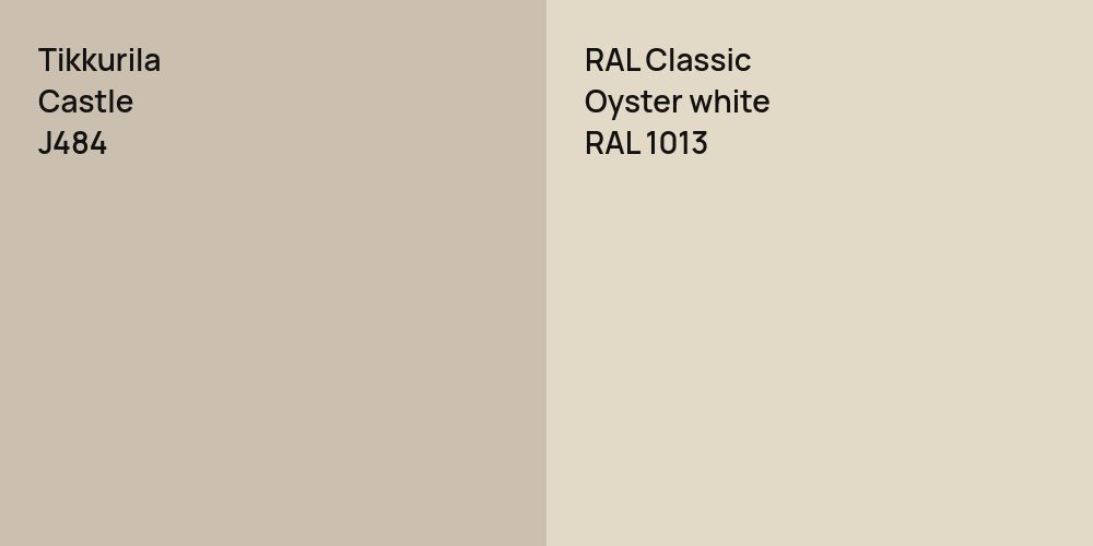 Tikkurila Castle vs. RAL Classic  Oyster white