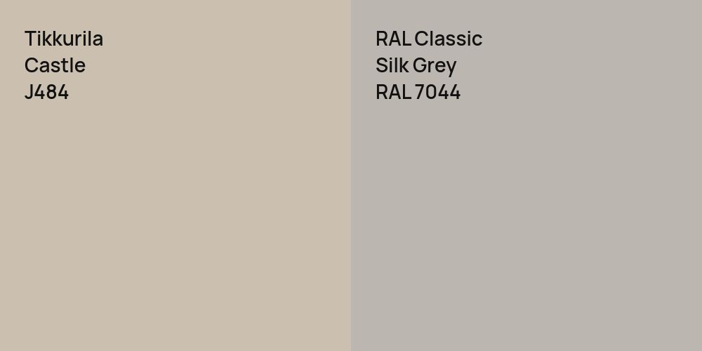 Tikkurila Castle vs. RAL Classic Silk Grey