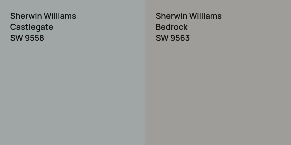 Sherwin Williams Castlegate vs. Sherwin Williams Bedrock