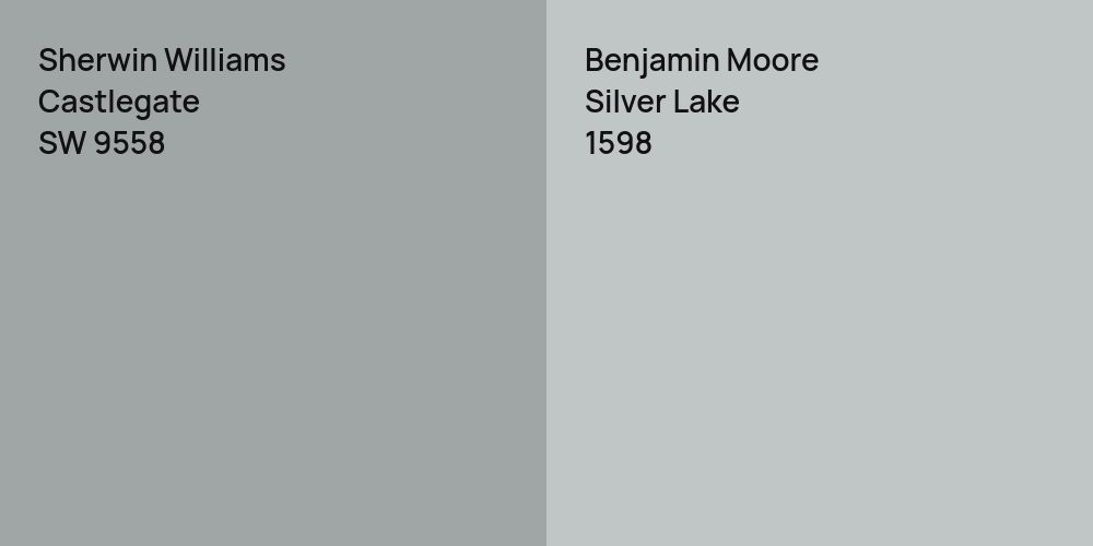 Sherwin Williams Castlegate vs. Benjamin Moore Silver Lake