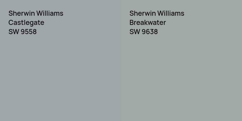 Sherwin Williams Castlegate vs. Sherwin Williams Breakwater