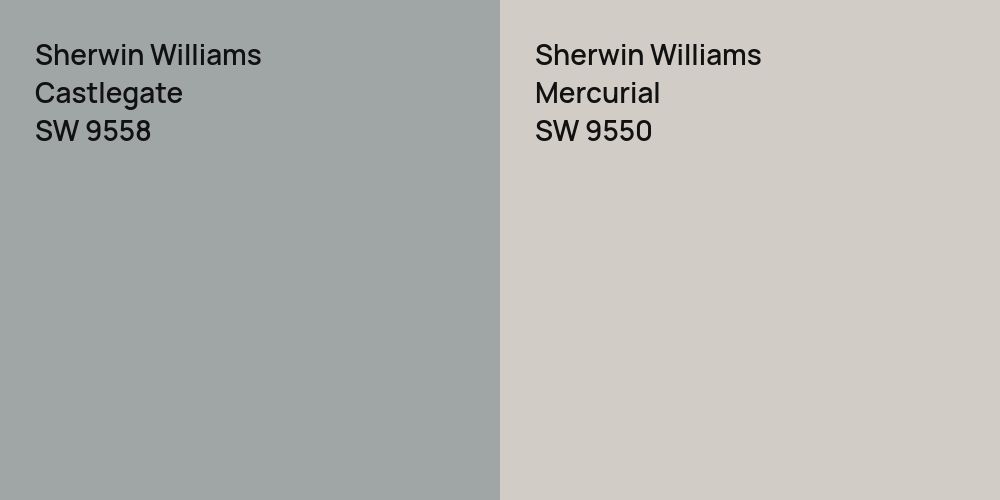 Sherwin Williams Castlegate vs. Sherwin Williams Mercurial