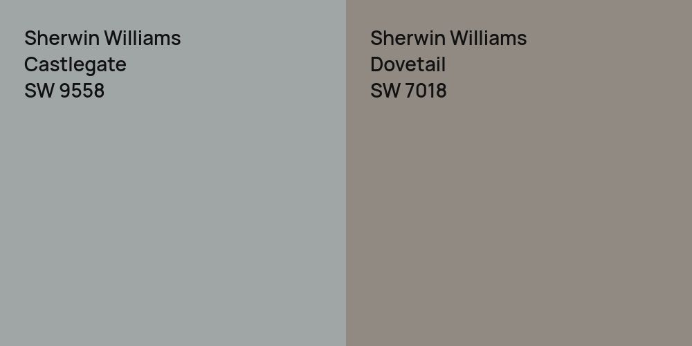 Sherwin Williams Castlegate vs. Sherwin Williams Dovetail