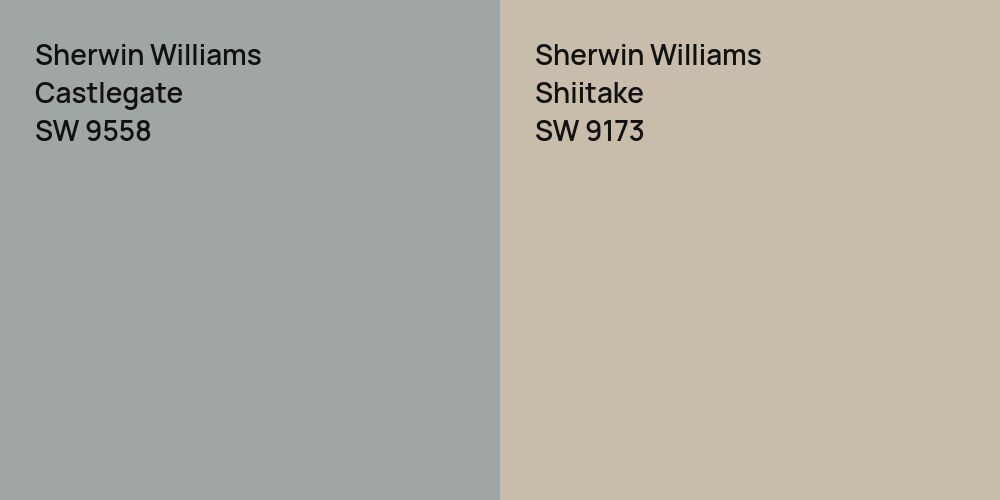 Sherwin Williams Castlegate vs. Sherwin Williams Shiitake