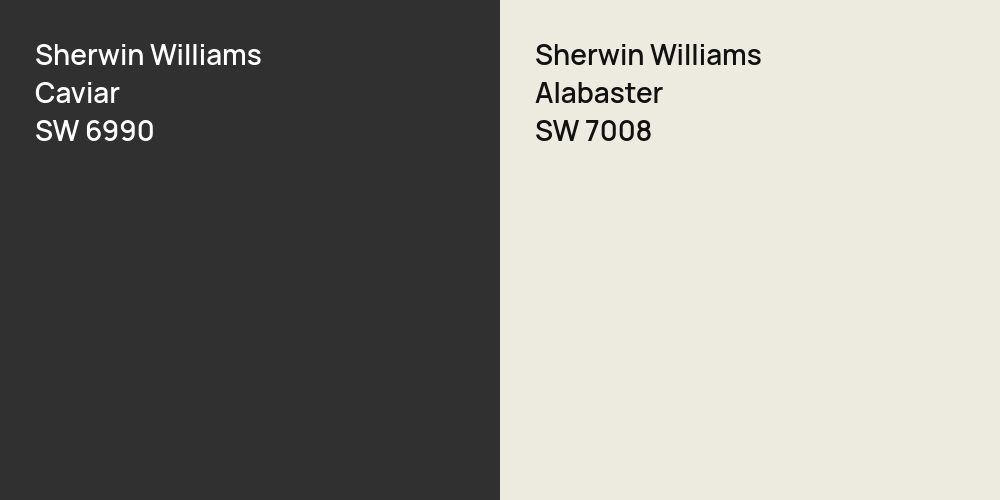 Sherwin Williams Caviar vs. Sherwin Williams Alabaster