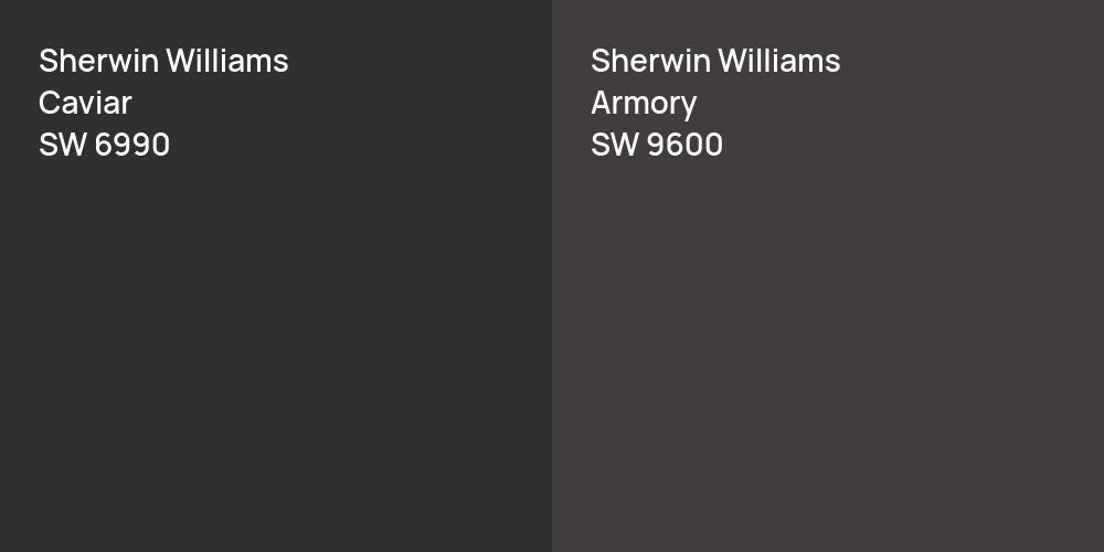 Sherwin Williams Caviar vs. Sherwin Williams Armory