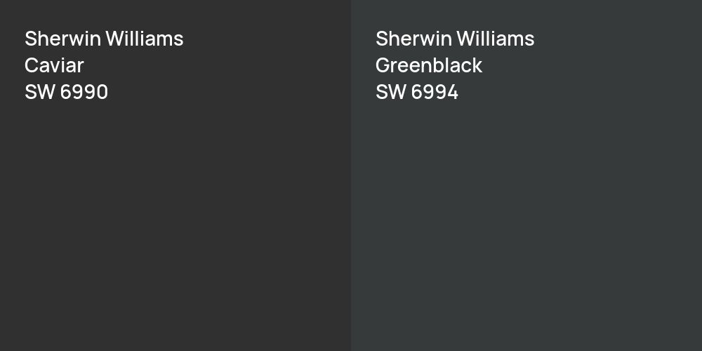 Sherwin Williams Caviar vs. Sherwin Williams Greenblack