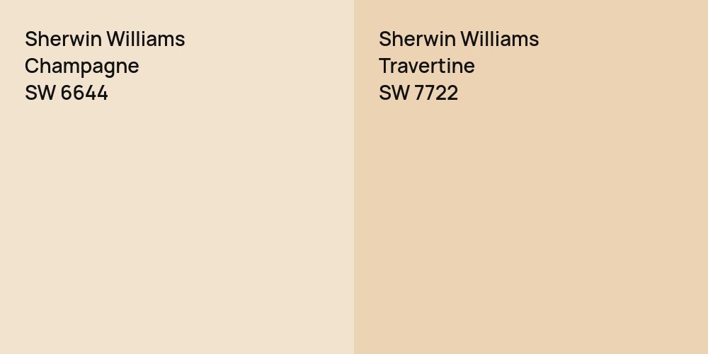 Sherwin Williams Champagne vs. Sherwin Williams Travertine