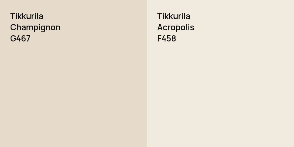 Tikkurila Champignon vs. Tikkurila Acropolis