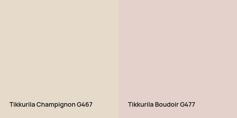 Tikkurila Champignon vs. Tikkurila Boudoir