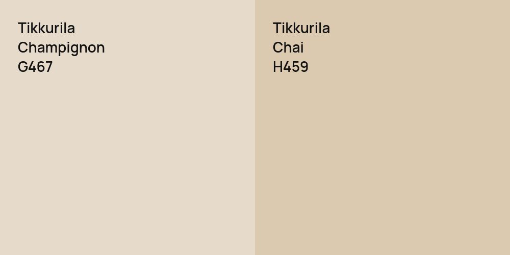 Tikkurila Champignon vs. Tikkurila Chai