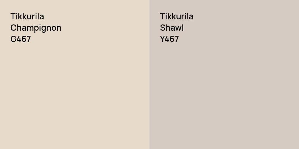 Tikkurila Champignon vs. Tikkurila Shawl