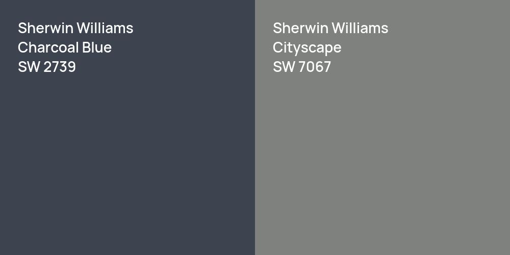 Sherwin Williams Charcoal Blue vs. Sherwin Williams Cityscape