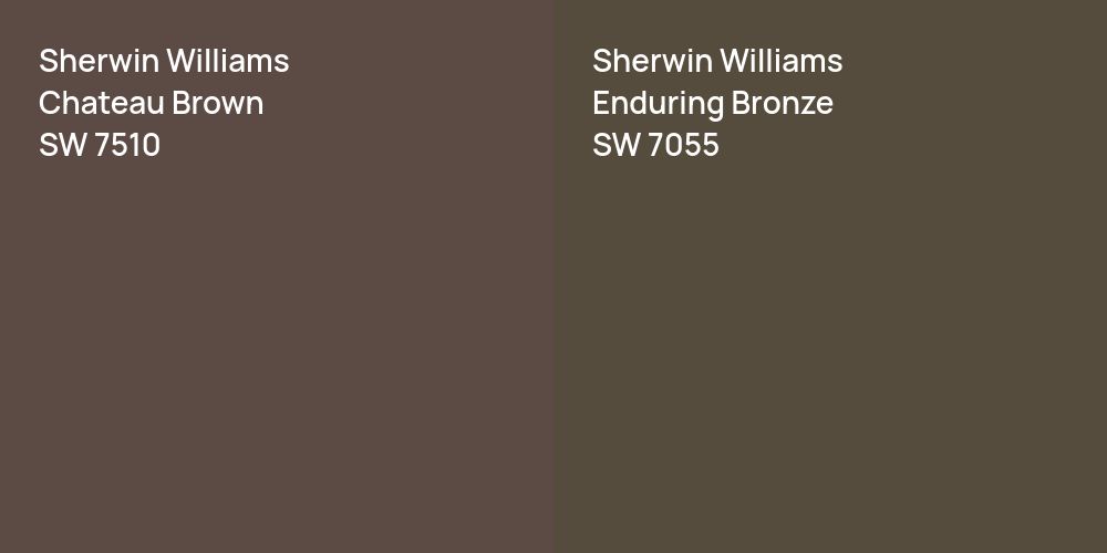 Sherwin Williams Chateau Brown vs. Sherwin Williams Enduring Bronze