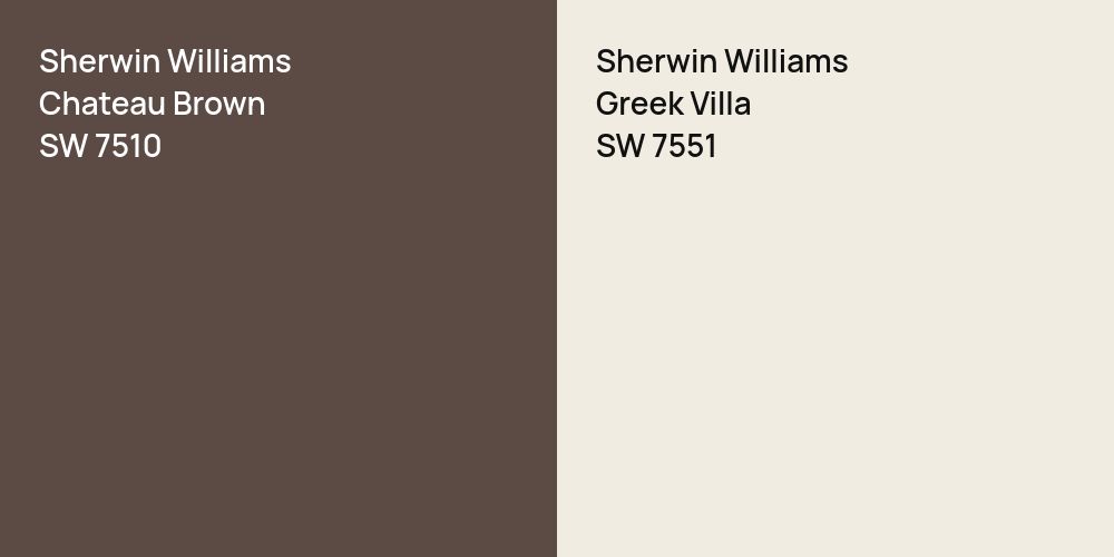 Sherwin Williams Chateau Brown vs. Sherwin Williams Greek Villa