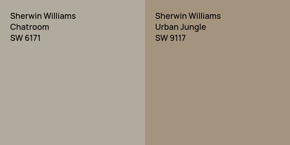 Sherwin Williams Chatroom vs. Sherwin Williams Urban Jungle