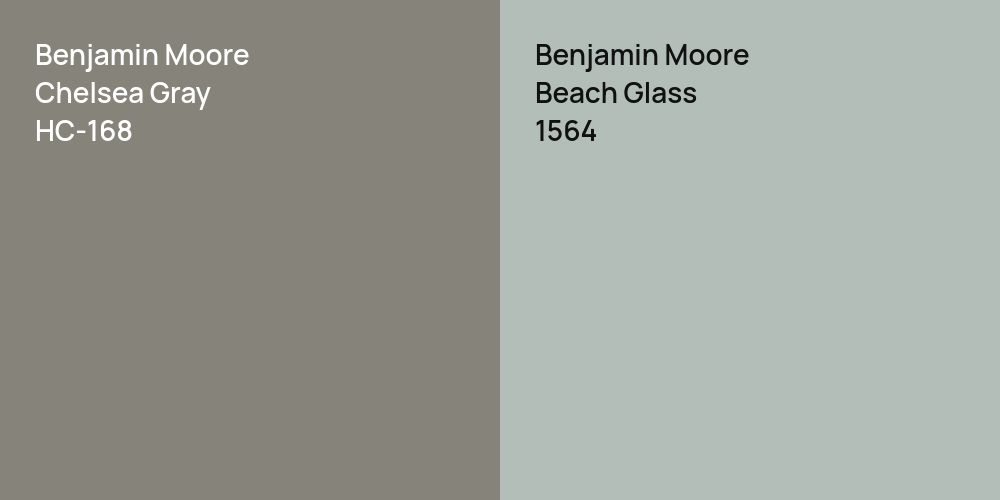 Benjamin Moore Chelsea Gray vs. Benjamin Moore Beach Glass