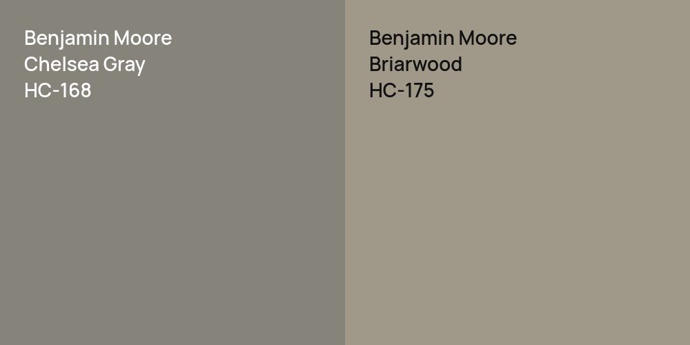 Benjamin Moore Chelsea Gray vs. Benjamin Moore Briarwood