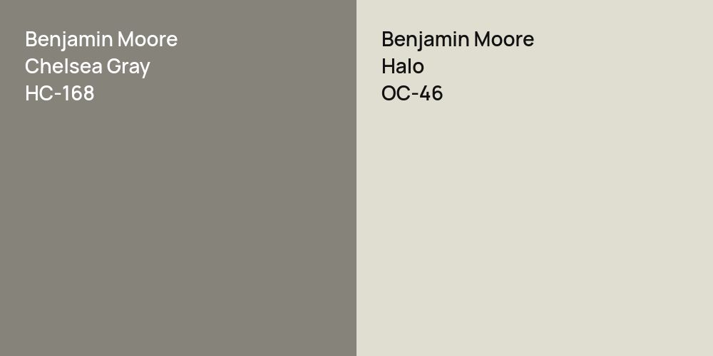 Benjamin Moore Chelsea Gray vs. Benjamin Moore Halo