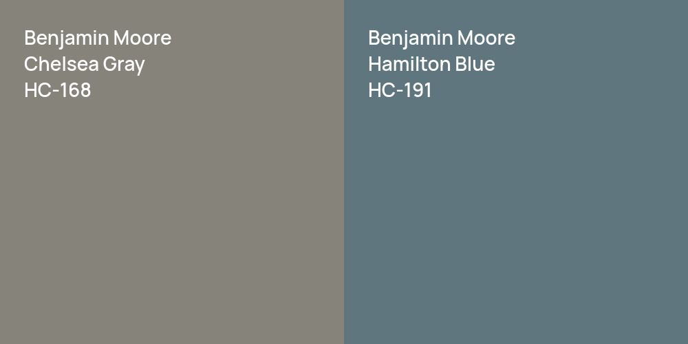 Benjamin Moore Chelsea Gray vs. Benjamin Moore Hamilton Blue