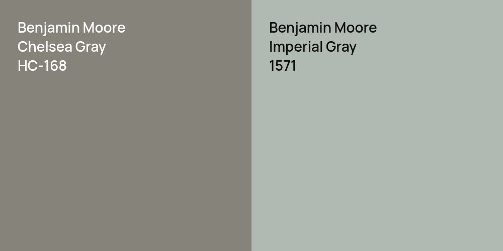 Benjamin Moore Chelsea Gray vs. Benjamin Moore Imperial Gray