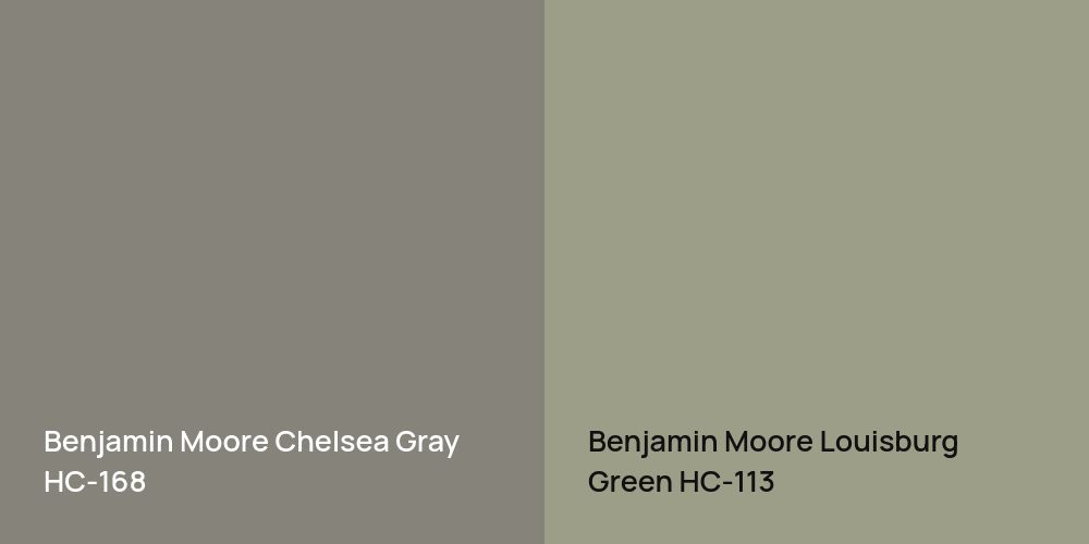 Benjamin Moore Chelsea Gray vs. Benjamin Moore Louisburg Green