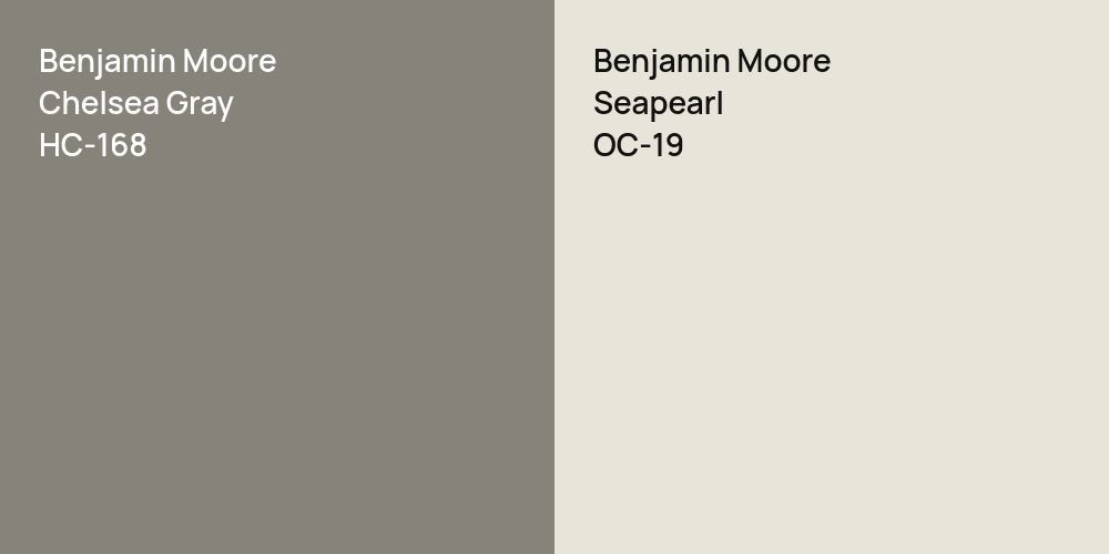 Benjamin Moore Chelsea Gray vs. Benjamin Moore Seapearl