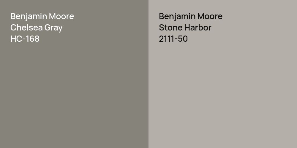 Benjamin Moore Chelsea Gray vs. Benjamin Moore Stone Harbor