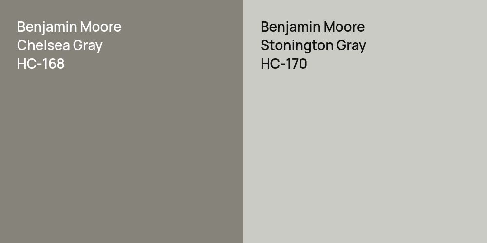 Benjamin Moore Chelsea Gray vs. Benjamin Moore Stonington Gray