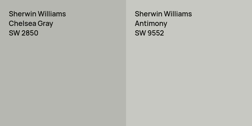 Sherwin Williams Chelsea Gray vs. Sherwin Williams Antimony