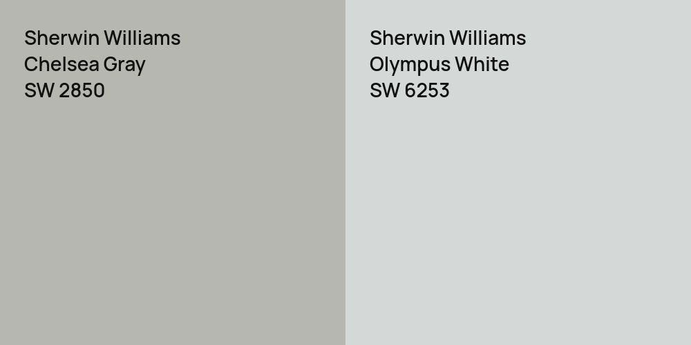 Sherwin Williams Chelsea Gray vs. Sherwin Williams Olympus White