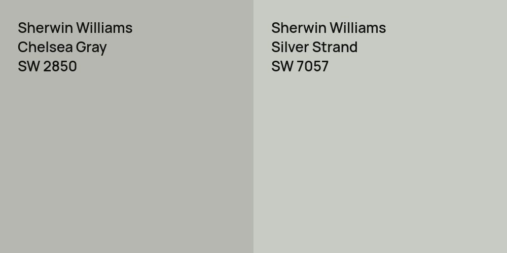 Sherwin Williams Chelsea Gray vs. Sherwin Williams Silver Strand