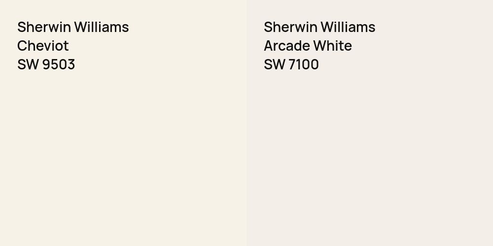 Sherwin Williams Cheviot vs. Sherwin Williams Arcade White