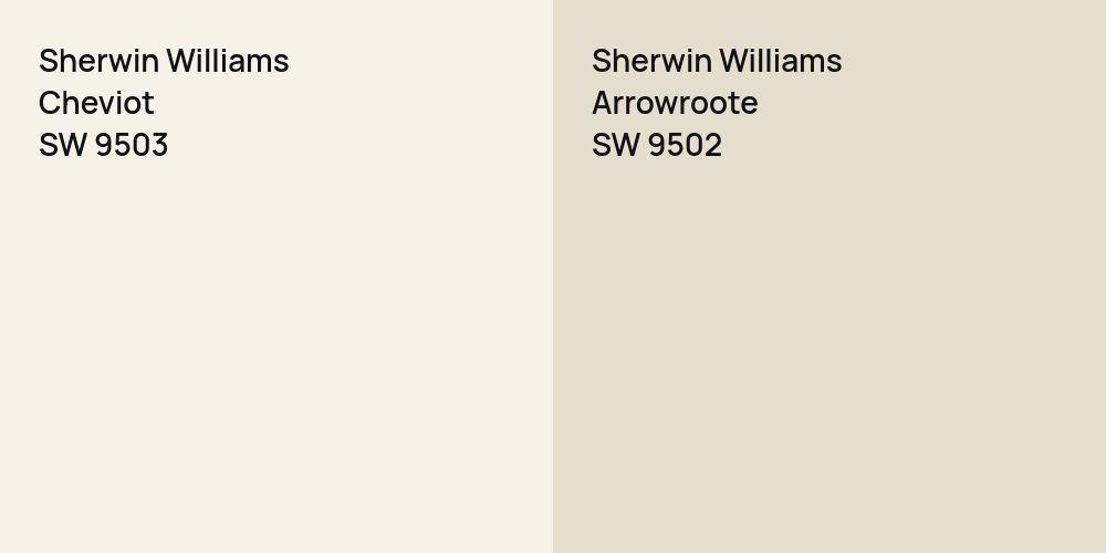 Sherwin Williams Cheviot vs. Sherwin Williams Arrowroote