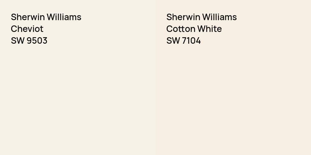 Sherwin Williams Cheviot vs. Sherwin Williams Cotton White