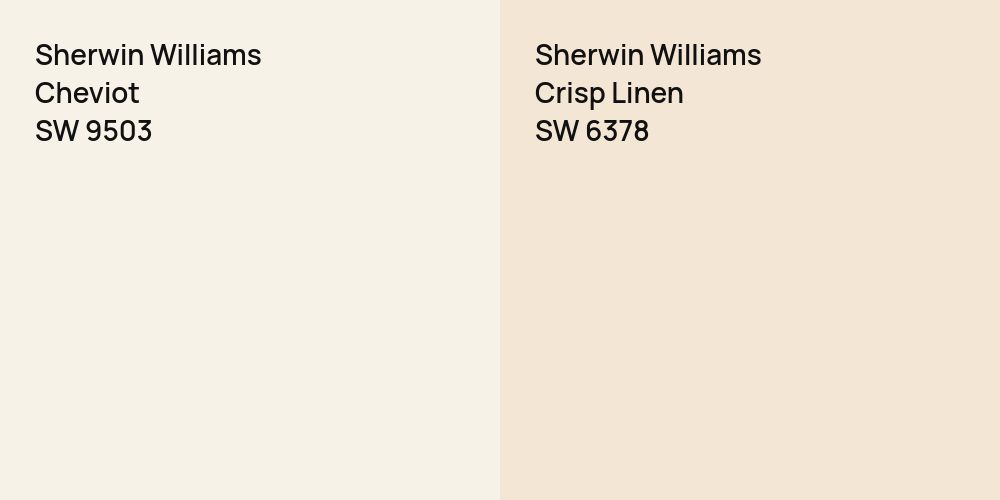 Sherwin Williams Cheviot vs. Sherwin Williams Crisp Linen