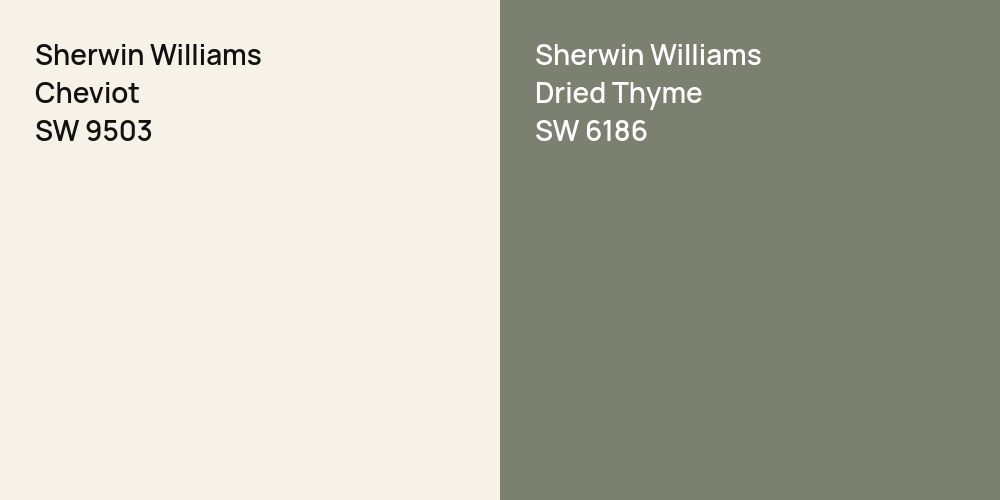 Sherwin Williams Cheviot vs. Sherwin Williams Dried Thyme