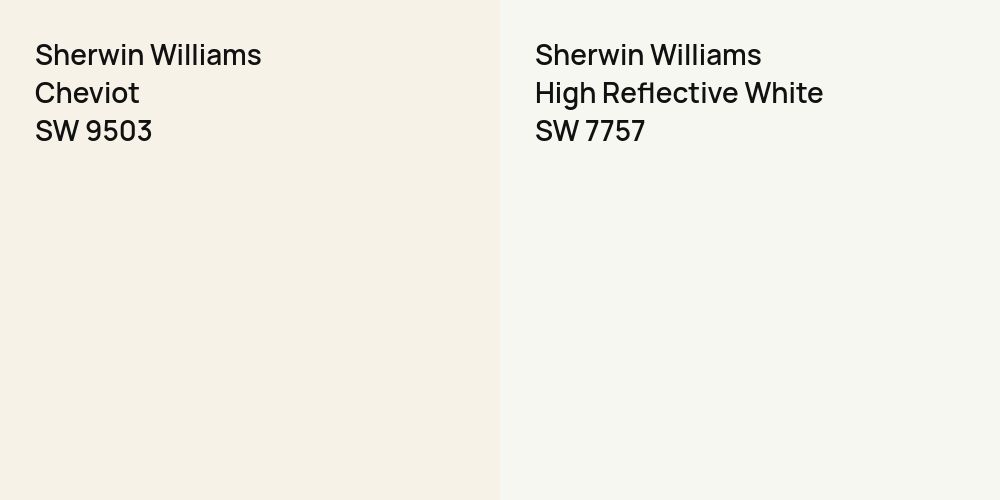 Sherwin Williams Cheviot vs. Sherwin Williams High Reflective White