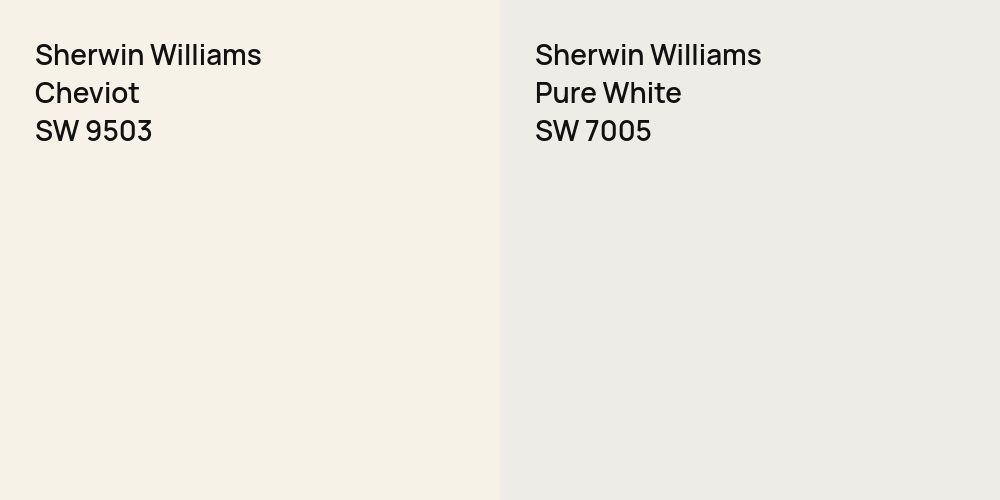 Sherwin Williams Cheviot vs. Sherwin Williams Pure White