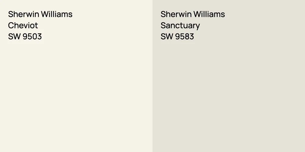 Sherwin Williams Cheviot vs. Sherwin Williams Sanctuary