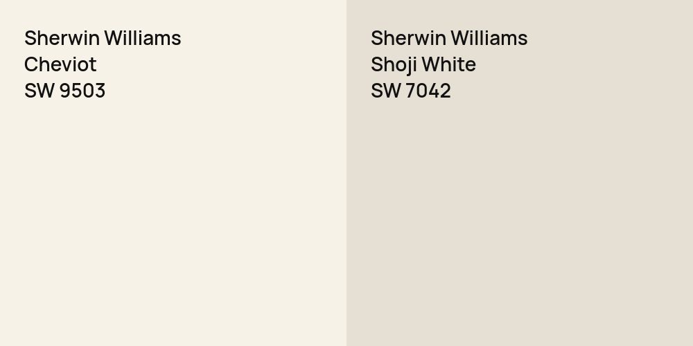 Sherwin Williams Cheviot vs. Sherwin Williams Shoji White