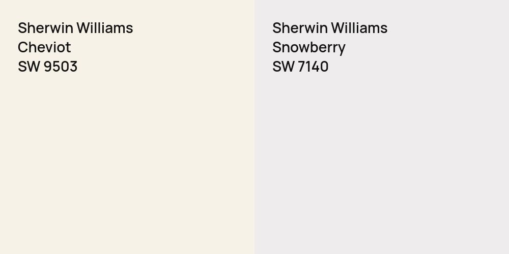 Sherwin Williams Cheviot vs. Sherwin Williams Snowberry