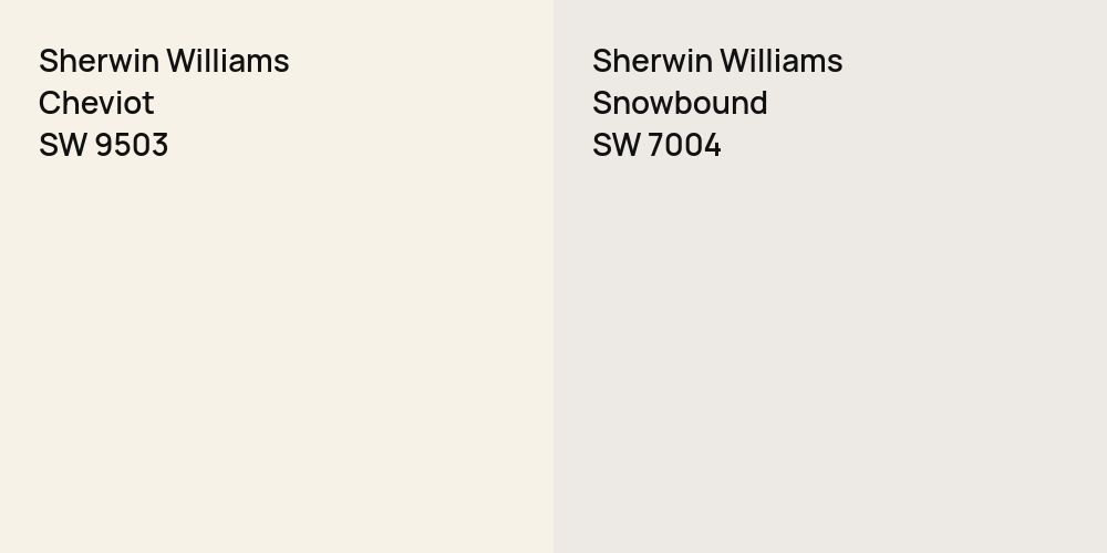 Sherwin Williams Cheviot vs. Sherwin Williams Snowbound