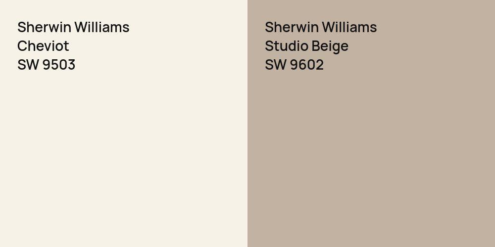 Sherwin Williams Cheviot vs. Sherwin Williams Studio Beige