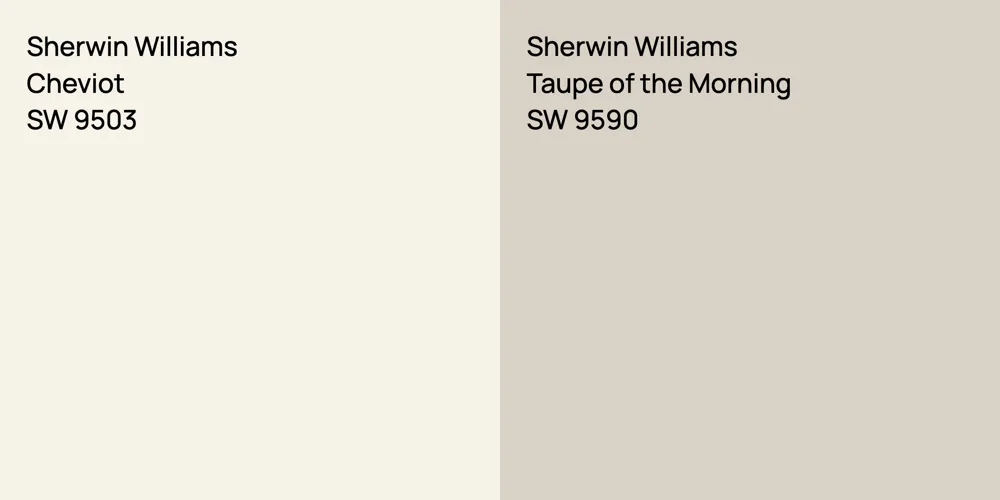 Sherwin Williams Cheviot vs. Sherwin Williams Taupe of the Morning