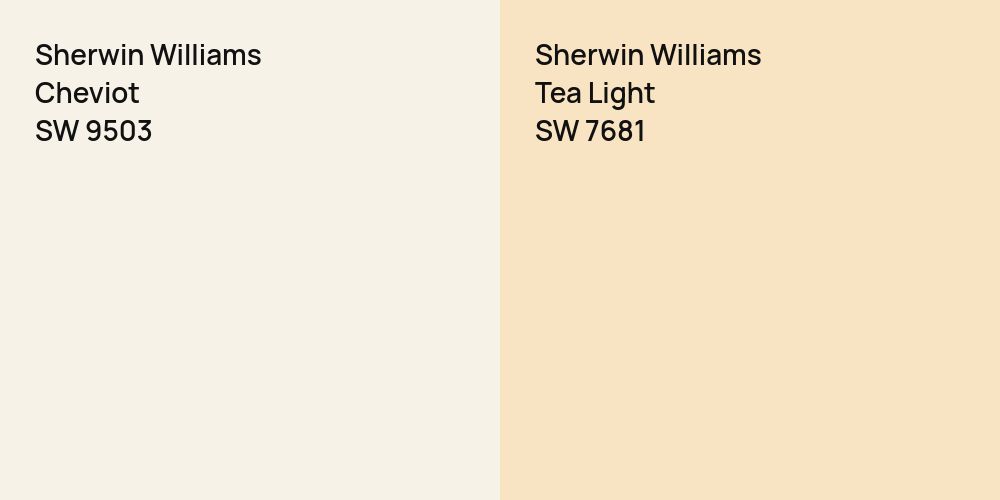 Sherwin Williams Cheviot vs. Sherwin Williams Tea Light