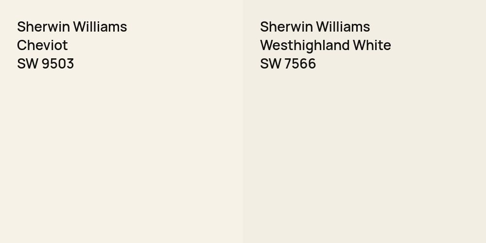 Sherwin Williams Cheviot vs. Sherwin Williams Westhighland White