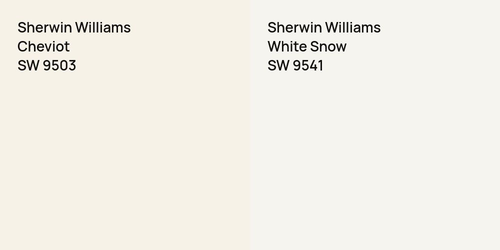 Sherwin Williams Cheviot vs. Sherwin Williams White Snow