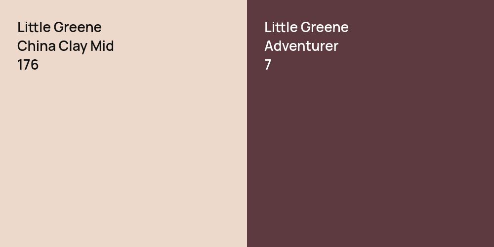 Little Greene China Clay Mid vs. Little Greene Adventurer