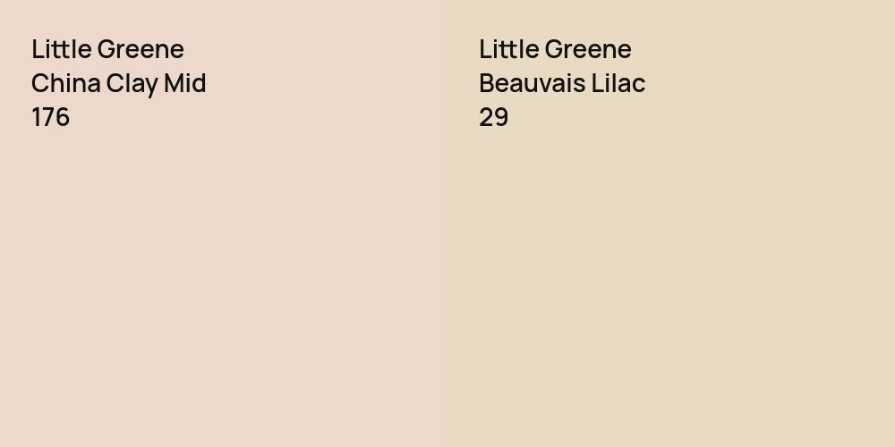 Little Greene China Clay Mid vs. Little Greene Beauvais Lilac